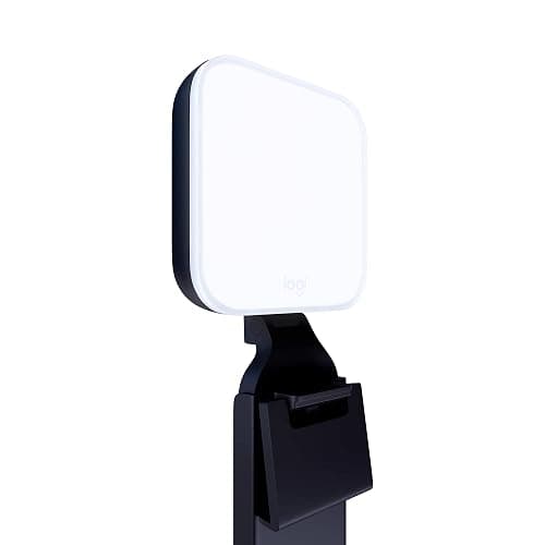 Logitech for Creators Litra Glow Premium LED Streaming Light with TrueSoft- Computer lighting for video conferencing, Zoom meetings, with adjustable mount and desktop app control for PC/Mac - Graphite
