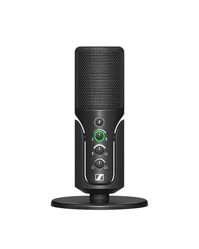 SENNHEISER Professional Profile - USB Cardioid Condenser Microphone & Table Stand, 1.2 m USB-C Cable - Mute Button, Built-in Headphone Jack, Gain, Mix & Volume Control, for PC & Mac,Black