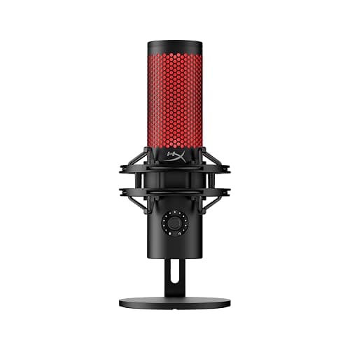 HyperX QuadCast 2 – USB Microphone for Gaming, Streaming and Podcasting, with On-Board Controls, LED Lighting, Removable Shock Mount, PC, Mac, PS5, PS4, USB-C - Black