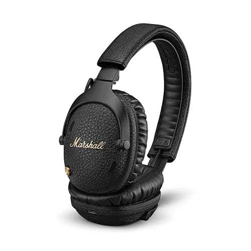 Marshall Monitor III A.N.C. Wireless Over-Ear Bluetooth Headphones - Active Noise Cancellation | 100+ Hr Playtime | Microphone for Calls | Lightweight, Foldable Design for Travel - Black